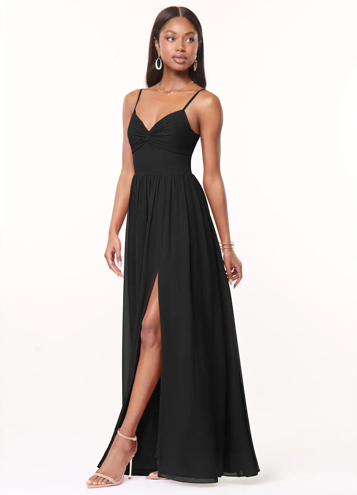 Black Spaghetti Strap Wedding Dress - Chloe Dress