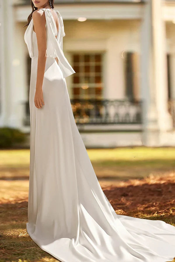 V-Neck Backless Wedding Dress - Chloe Dress