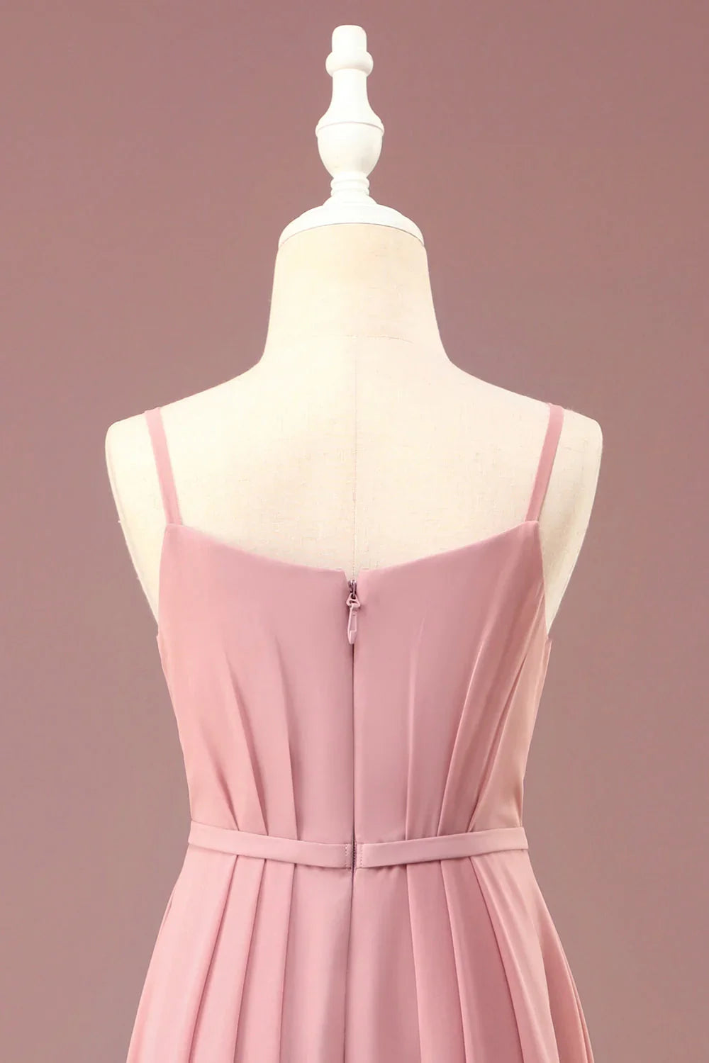 Grey A-Line Chiffon Pleated Wedding Dress - Chloe Dress