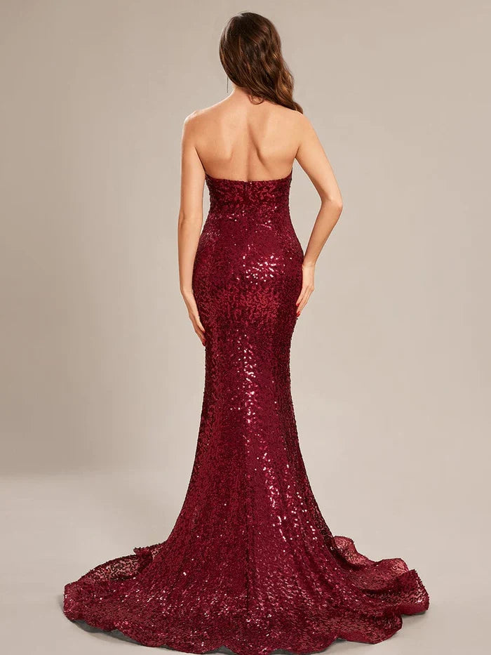 Mermaid Sweetheart Sequin Prom Dress - Chloe Dress