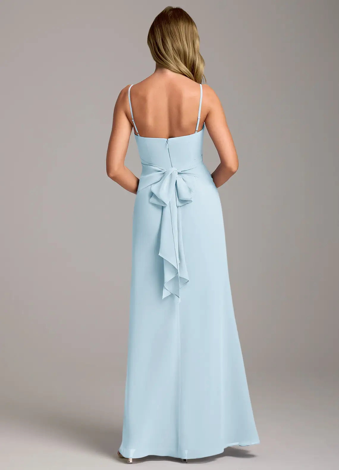 A-Line Square Neck Sleeveless Floor-Length Wedding Dress - Chloe Dress