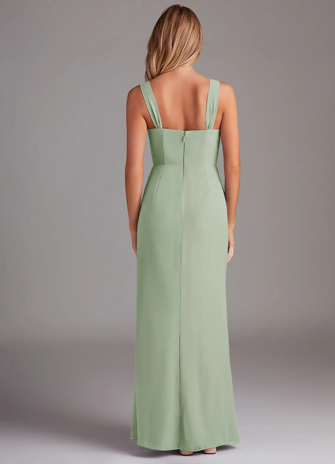 Sheath Sweetheart Chiffon Floor-Length Wedding Dress - Chloe Dress