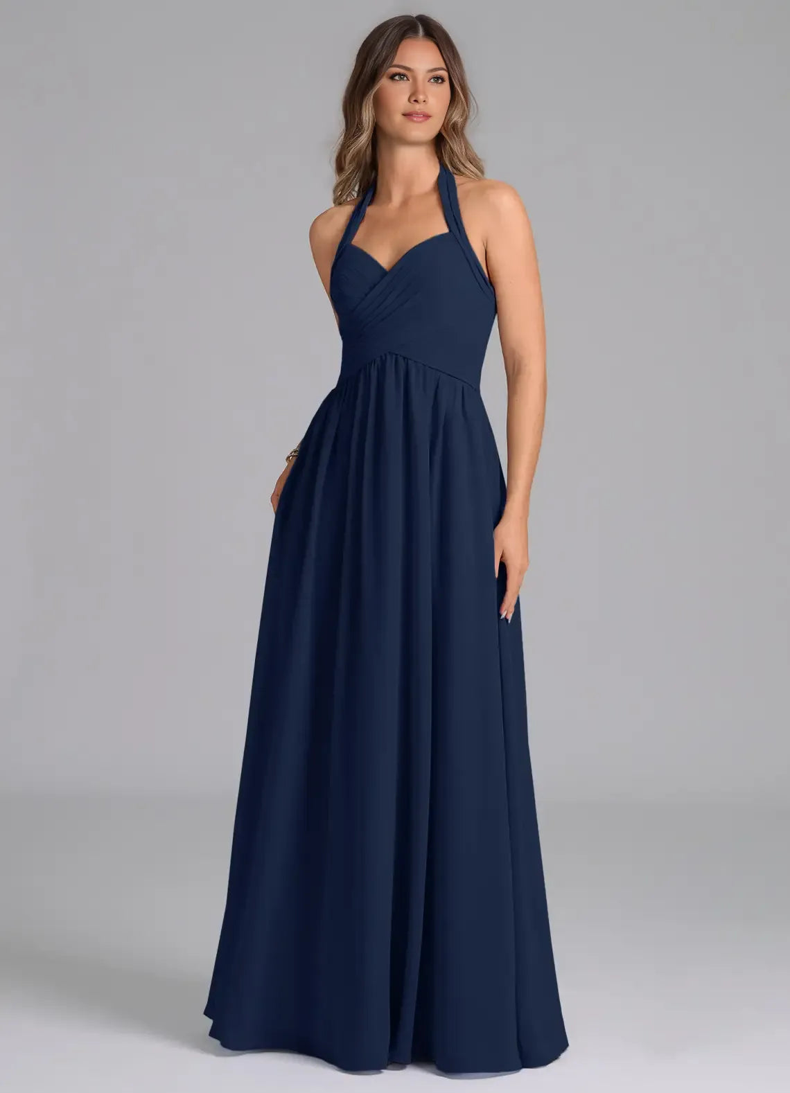 A-Line Sweetheart Chiffon Open Back Floor-Length Wedding Dress - Chloe Dress