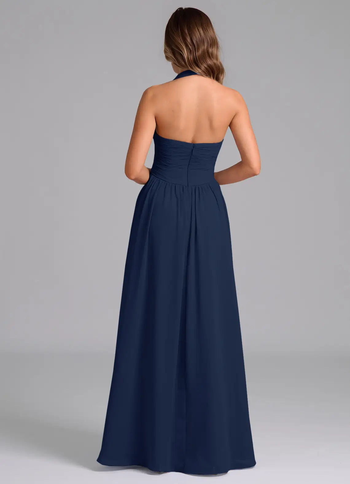 A-Line Sweetheart Chiffon Open Back Floor-Length Wedding Dress - Chloe Dress