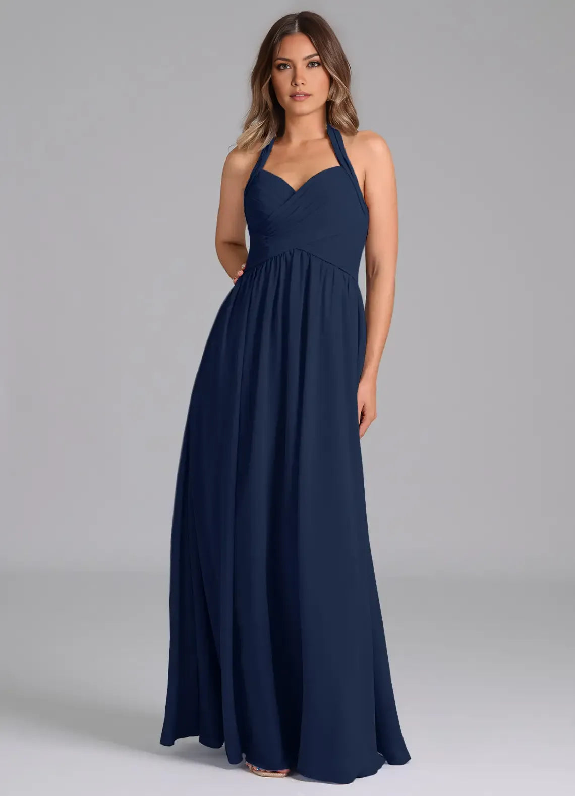 A-Line Sweetheart Chiffon Open Back Floor-Length Wedding Dress - Chloe Dress