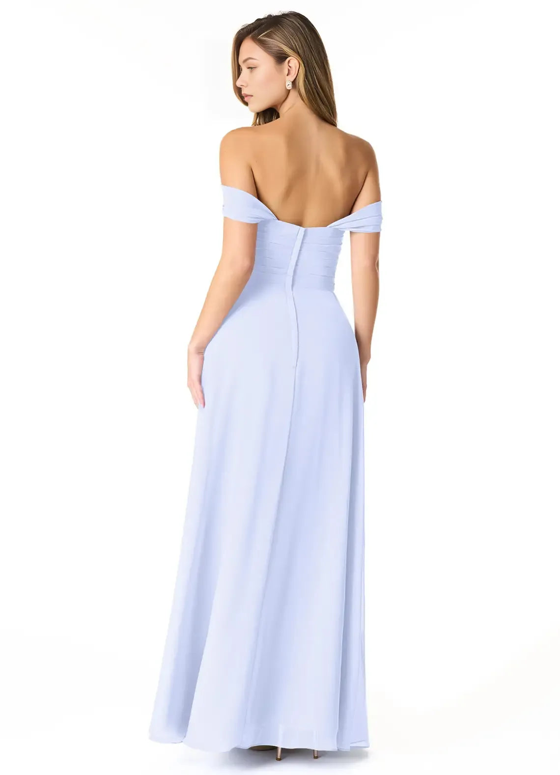 A-Line Sleeveless Open Back Floor-Length Wedding Dress - Chloe Dress