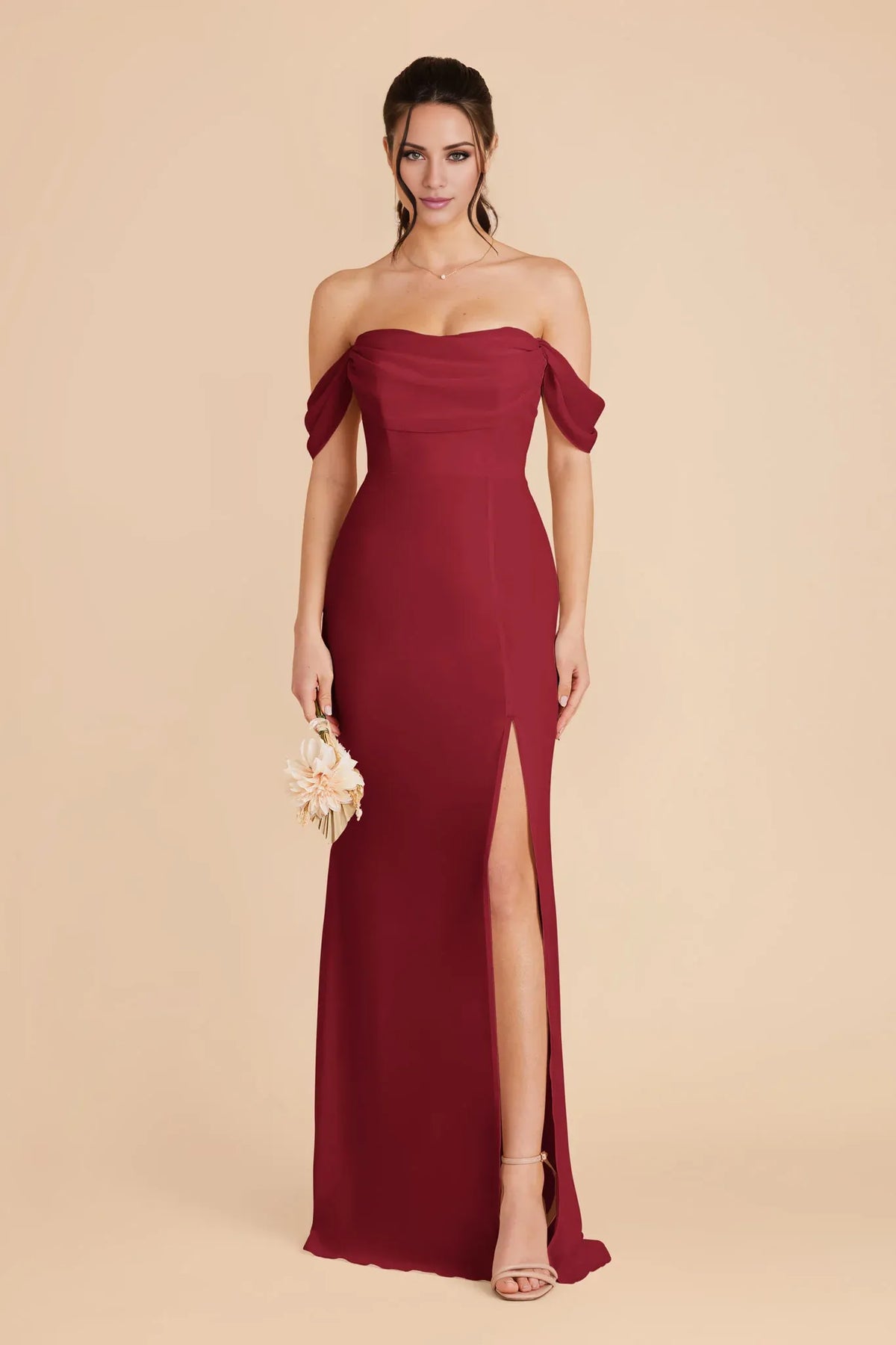 Chiffon Open Back Floor-Length Wedding Dress - Chloe Dress