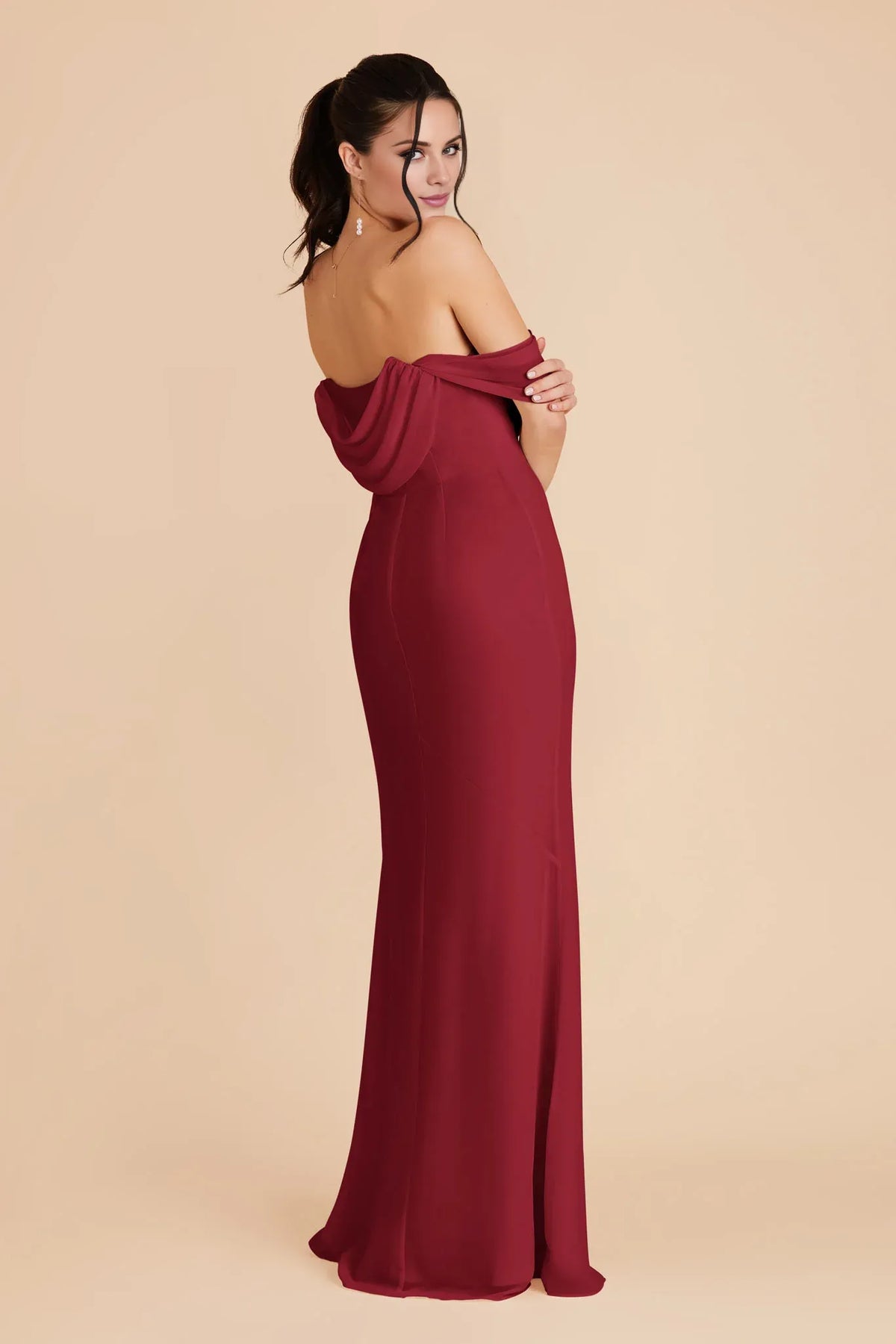 Chiffon Open Back Floor-Length Wedding Dress - Chloe Dress