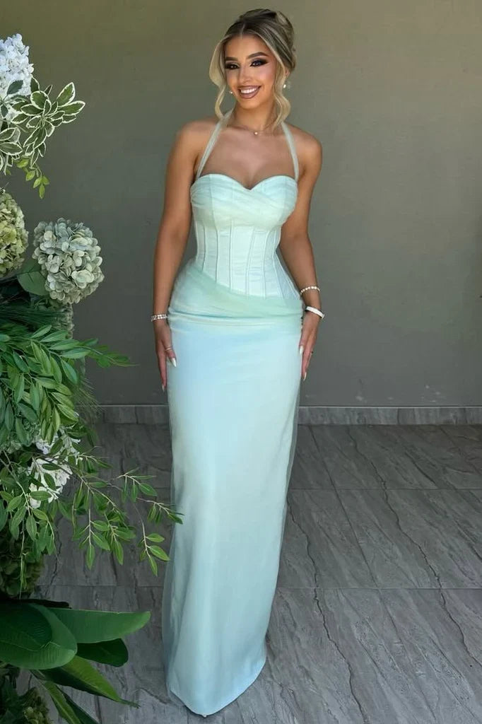 Mermaid Sweetheart Lace Sleeveless Lace-Up Back Floor-Length Evening Dress - Chloe Dress