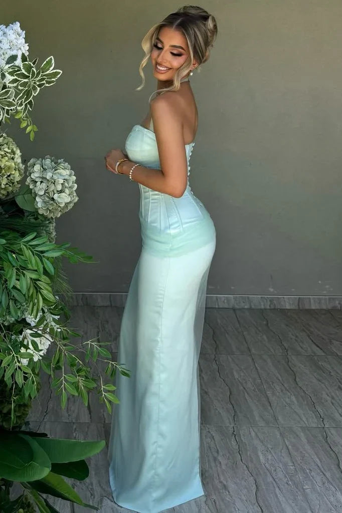 Mermaid Sweetheart Lace Sleeveless Lace-Up Back Floor-Length Evening Dress - Chloe Dress