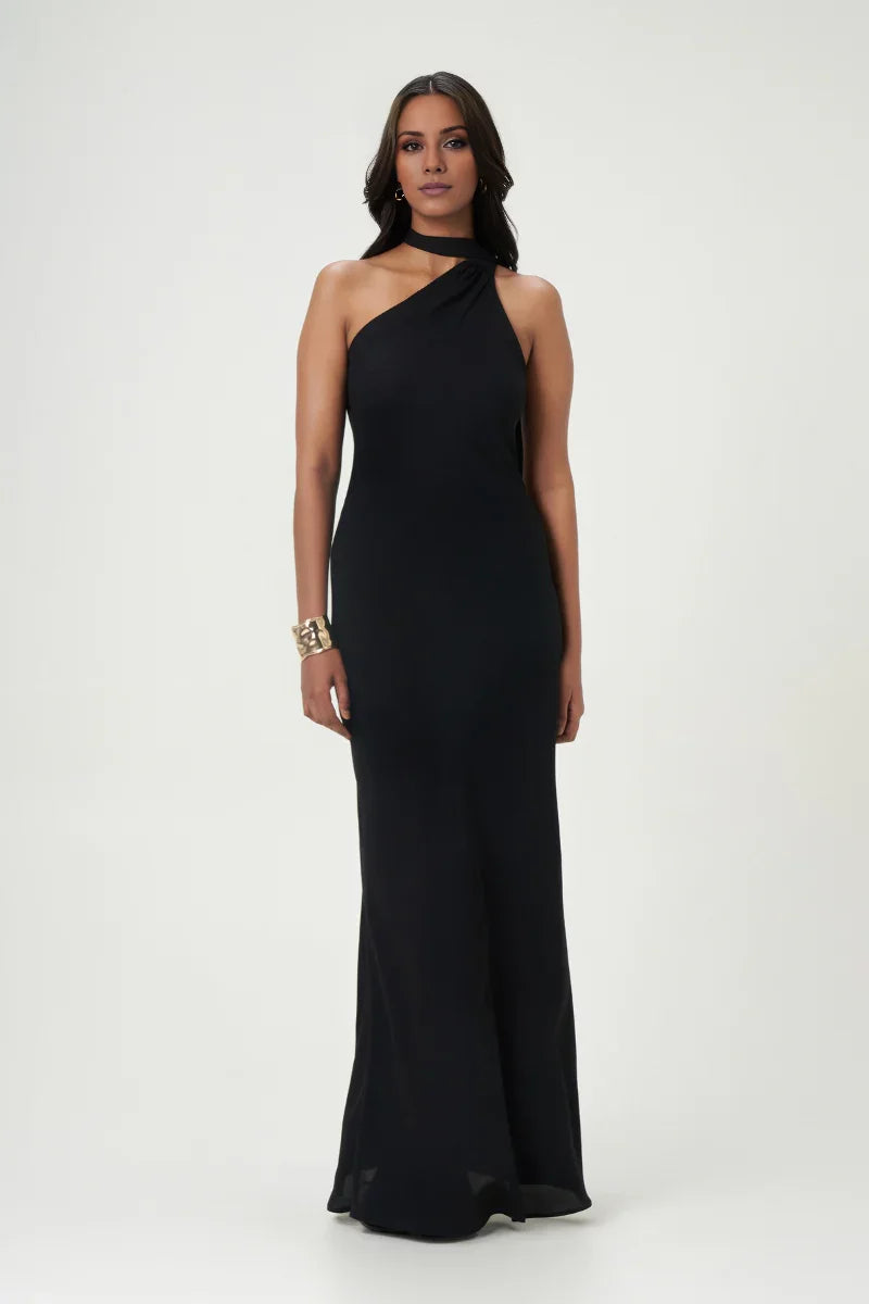 Sheath One-Shoulder Sleeveless Floor-Length Evening Dress - Chloe Dress