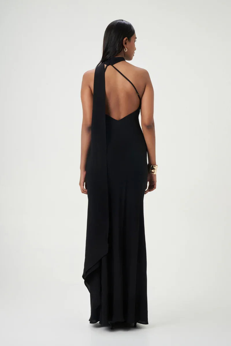 Sheath One-Shoulder Sleeveless Floor-Length Evening Dress - Chloe Dress