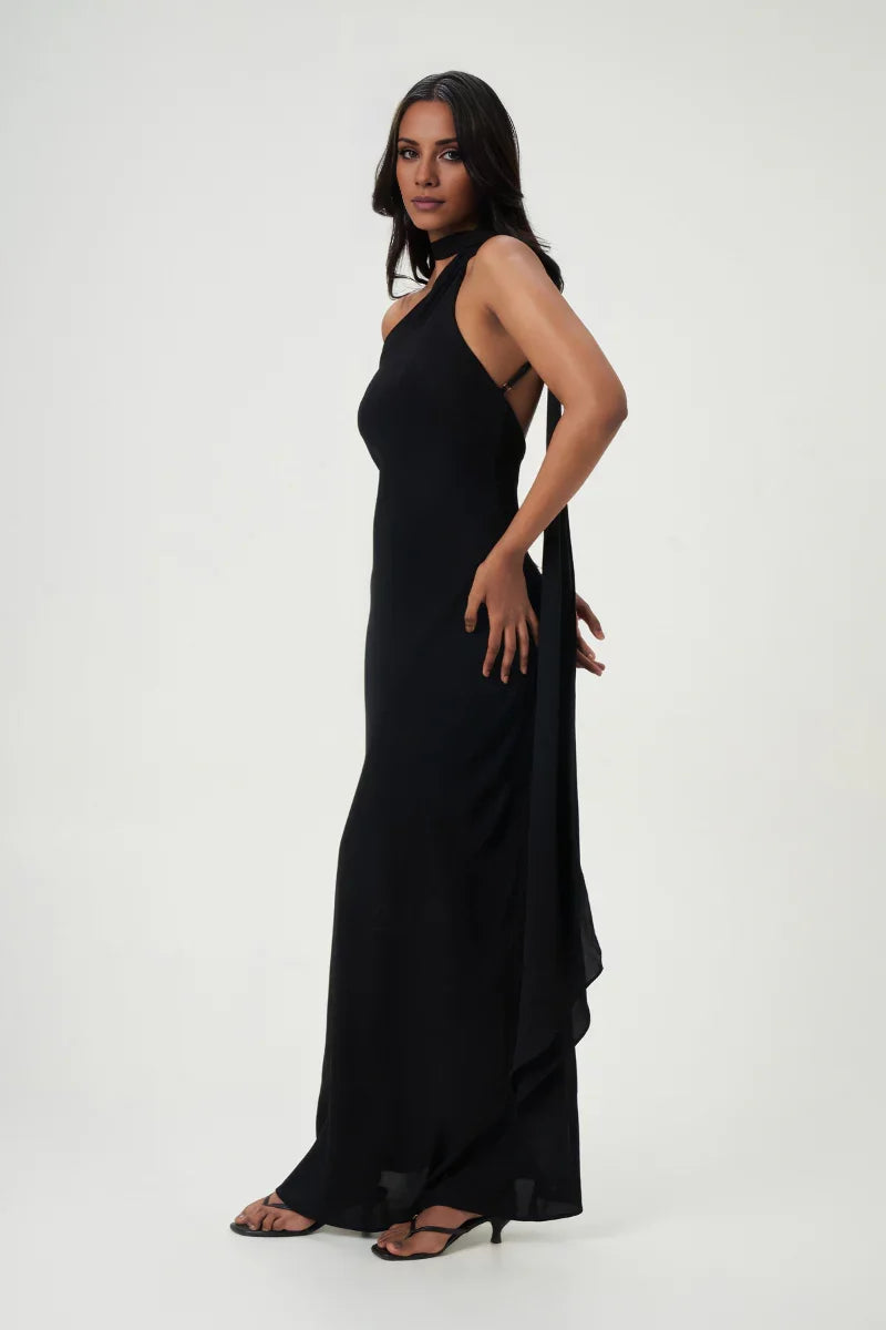 Sheath One-Shoulder Sleeveless Floor-Length Evening Dress - Chloe Dress