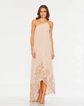 One-Shoulder Chiffon Embroidered Evening Dress - Chloe Dress