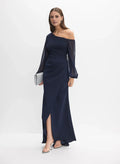 A-Line One-Shoulder High Slit Floor-Length Evening Dress - Chloe Dress