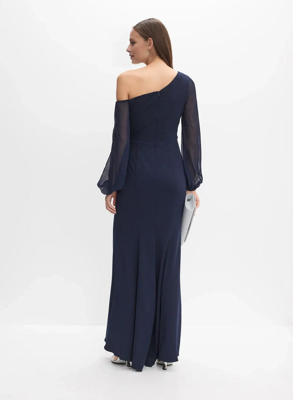 A-Line One-Shoulder High Slit Floor-Length Evening Dress - Chloe Dress