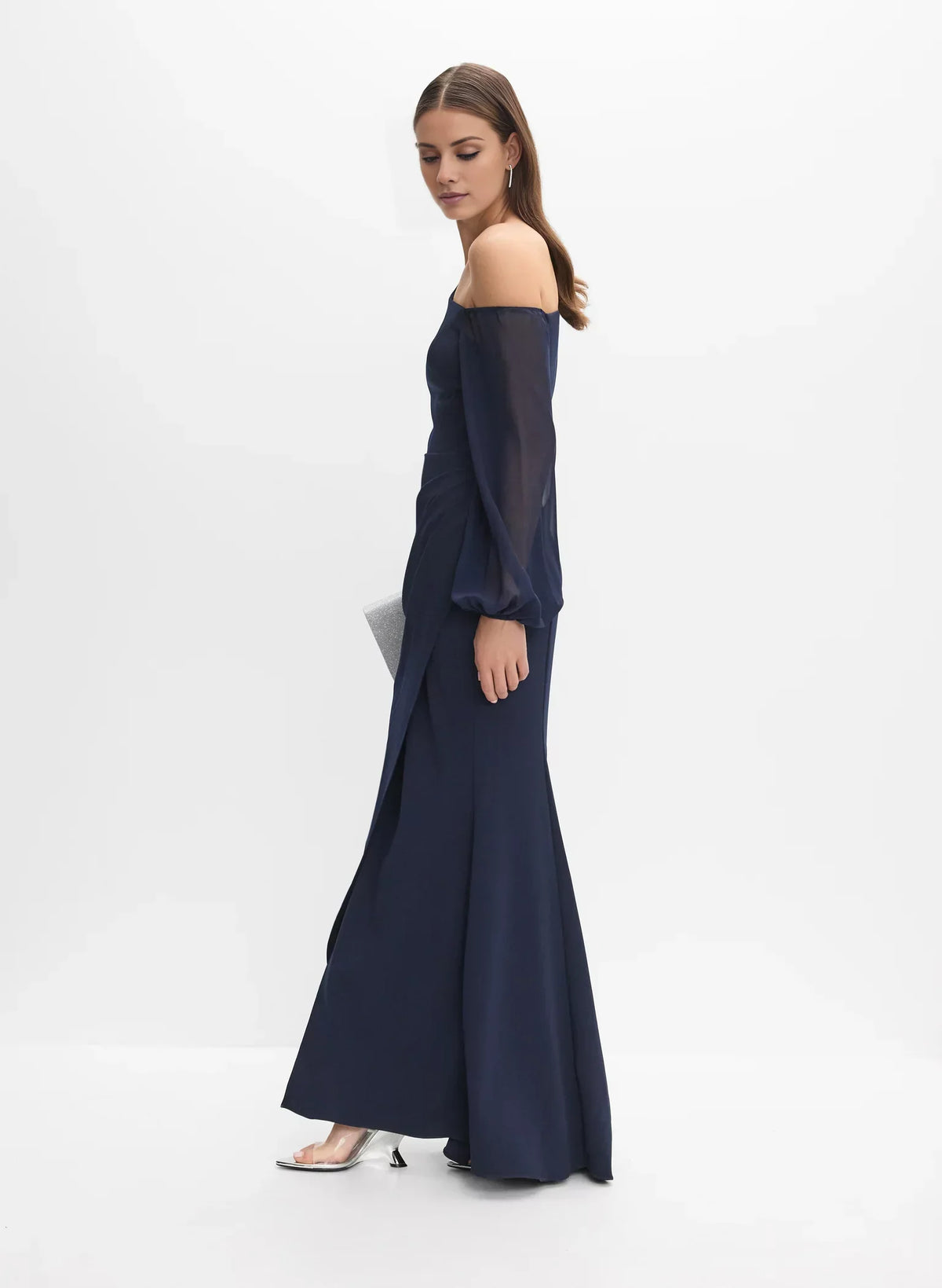 A-Line One-Shoulder High Slit Floor-Length Evening Dress - Chloe Dress