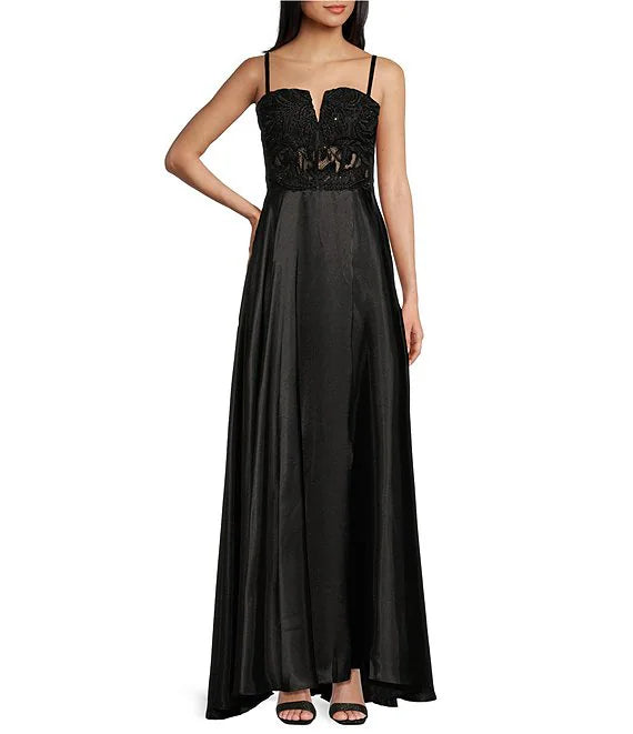 Lace Lace-Up Back Evening Dress - Chloe Dress