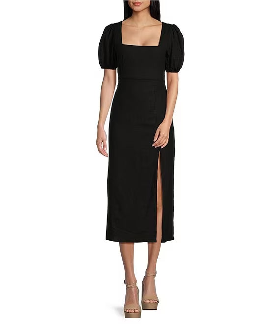 Short Sleeve High Slit Mini Prom Dress - Chloe Dress