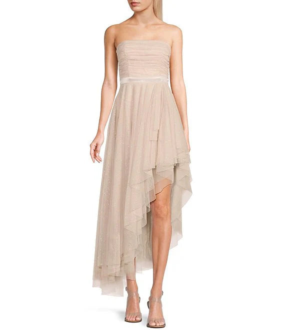 Mesh Asymmetric Evening Dress - Chloe Dress
