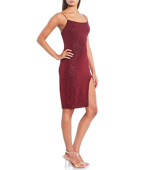 Sequin High Slit Prom Dress - Chloe Dress