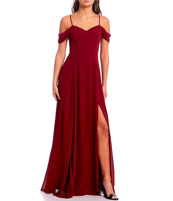 Sweetheart Chiffon High Slit Prom Dress - Chloe Dress