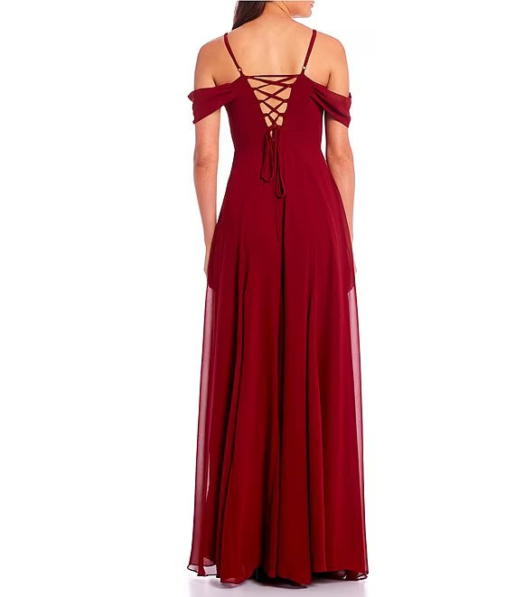 Sweetheart Chiffon High Slit Prom Dress - Chloe Dress