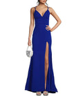 V-Neck High Slit Evening Dress - Chloe Dress
