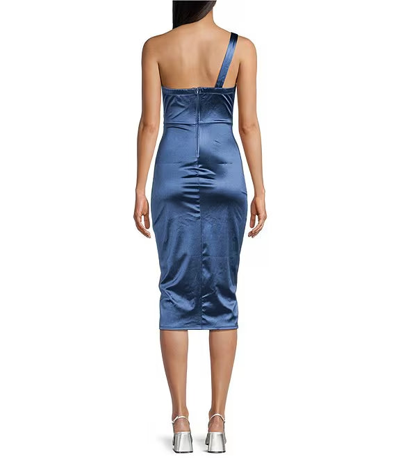 One-Shoulder Wrap Prom Dress - Chloe Dress