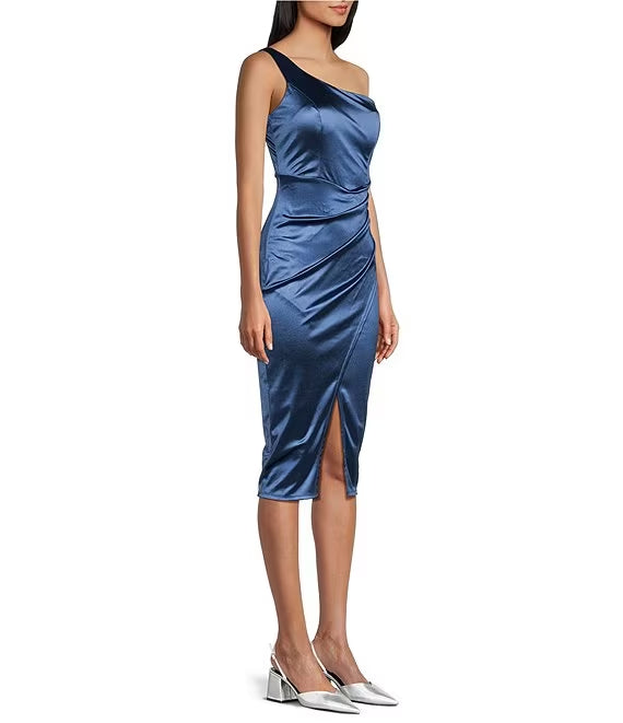 One-Shoulder Wrap Prom Dress - Chloe Dress