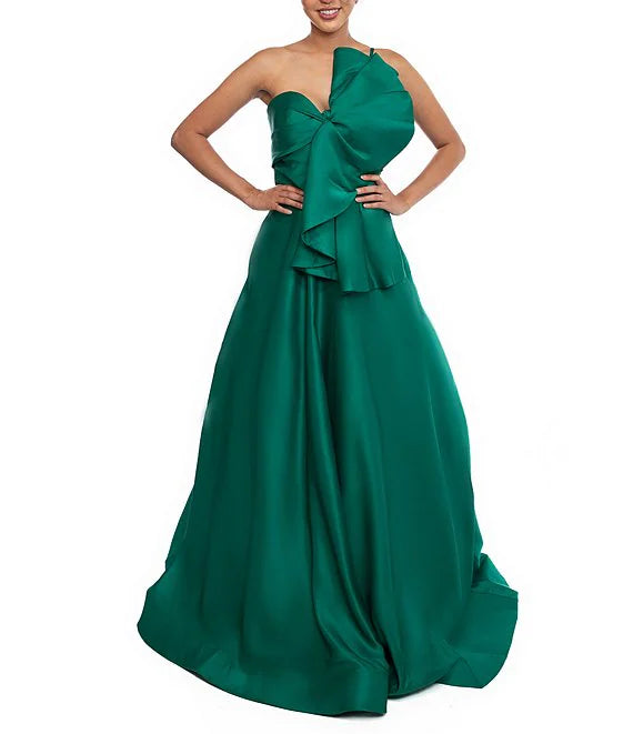 One-Shoulder Satin Sleeveless Prom Dress - Chloe Dress