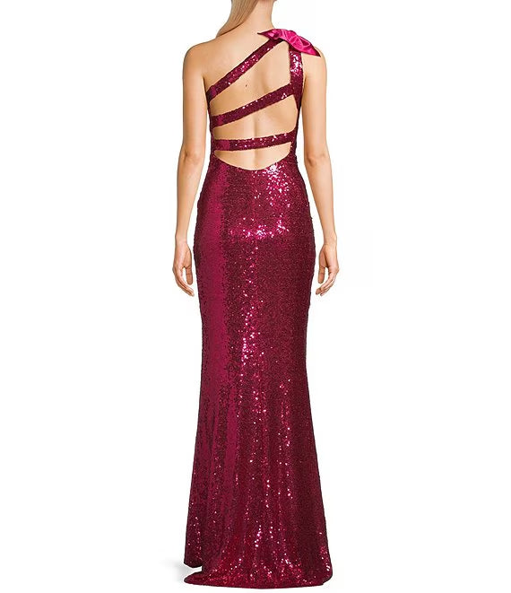 Sequin High Slit Prom Dress - Chloe Dress