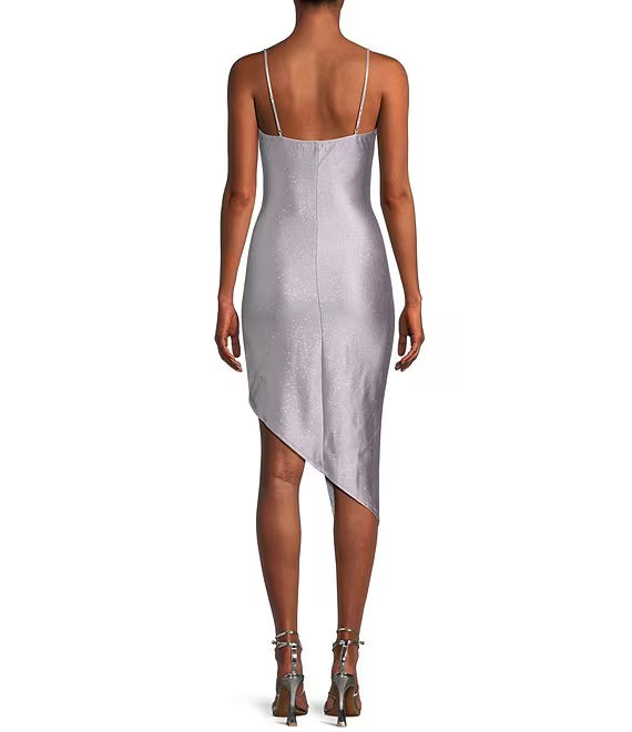 Satin Wrap Prom Dress - Chloe Dress
