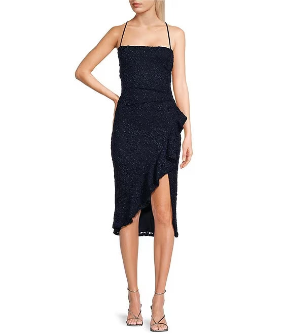 Lace Ruffled Prom Dress - Chloe Dress