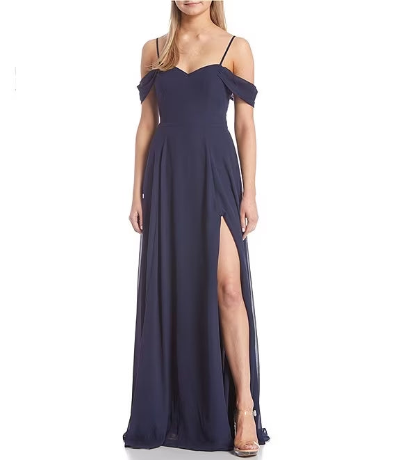 Sweetheart Chiffon High Slit Prom Dress - Chloe Dress