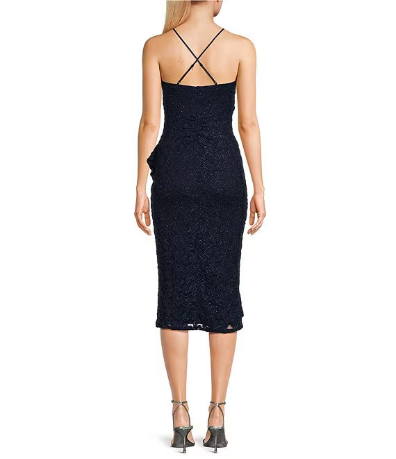 Lace Ruffled Prom Dress - Chloe Dress