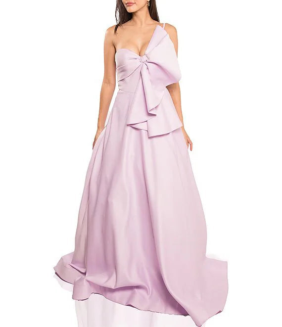 One-Shoulder Satin Sleeveless Prom Dress - Chloe Dress