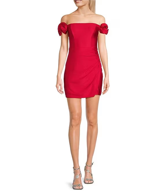 Off-Shoulder Ruffled Prom Dress - Chloe Dress
