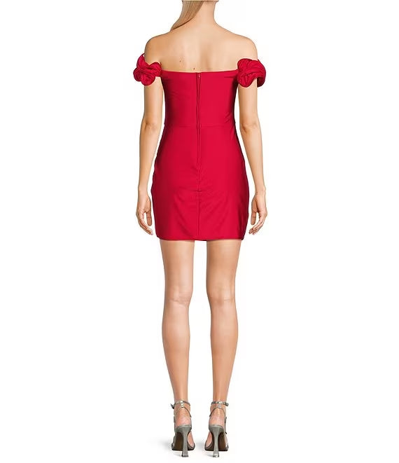 Off-Shoulder Ruffled Prom Dress - Chloe Dress