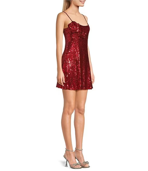 A-Line Sequin Mini Prom Dress - Chloe Dress