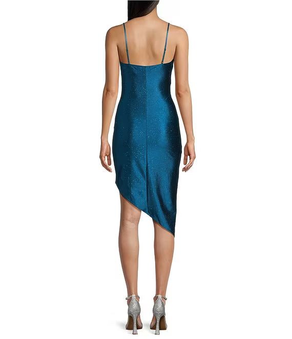 Satin Wrap Prom Dress - Chloe Dress