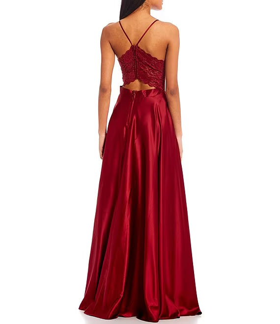 Spaghetti Strap Satin Prom Dress - Chloe Dress