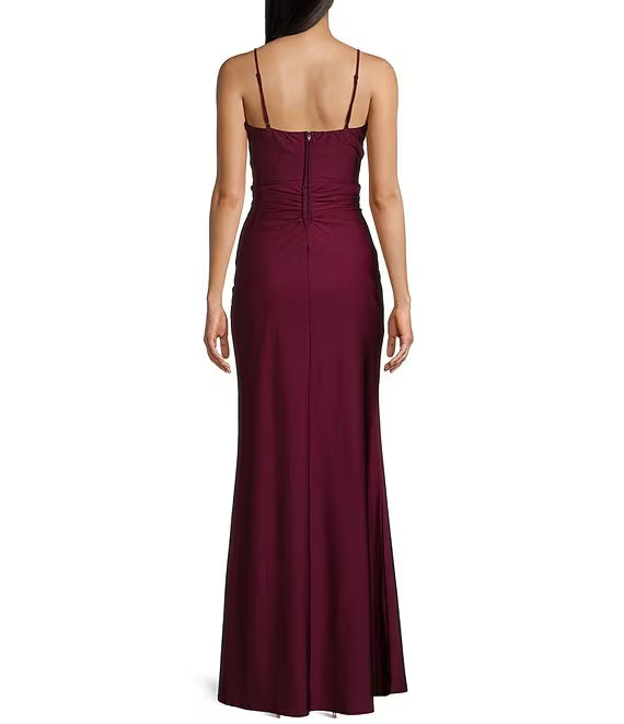 V-Neck Crepe Prom Dress - Chloe Dress