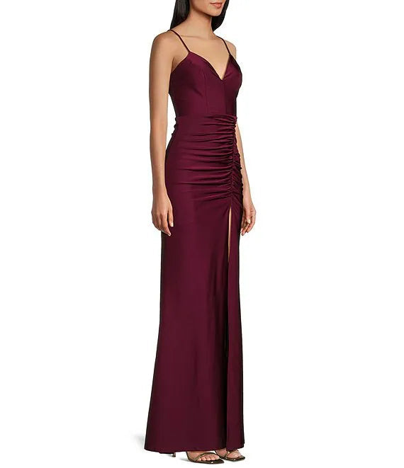 V-Neck Crepe Prom Dress - Chloe Dress