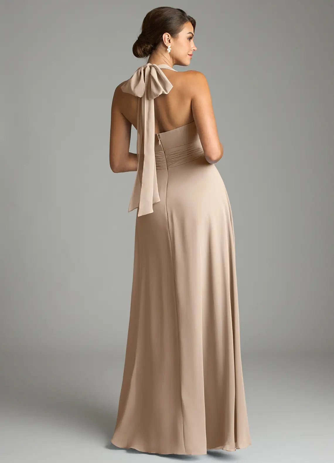 Halter High Slit Wedding Dress - Chloe Dress