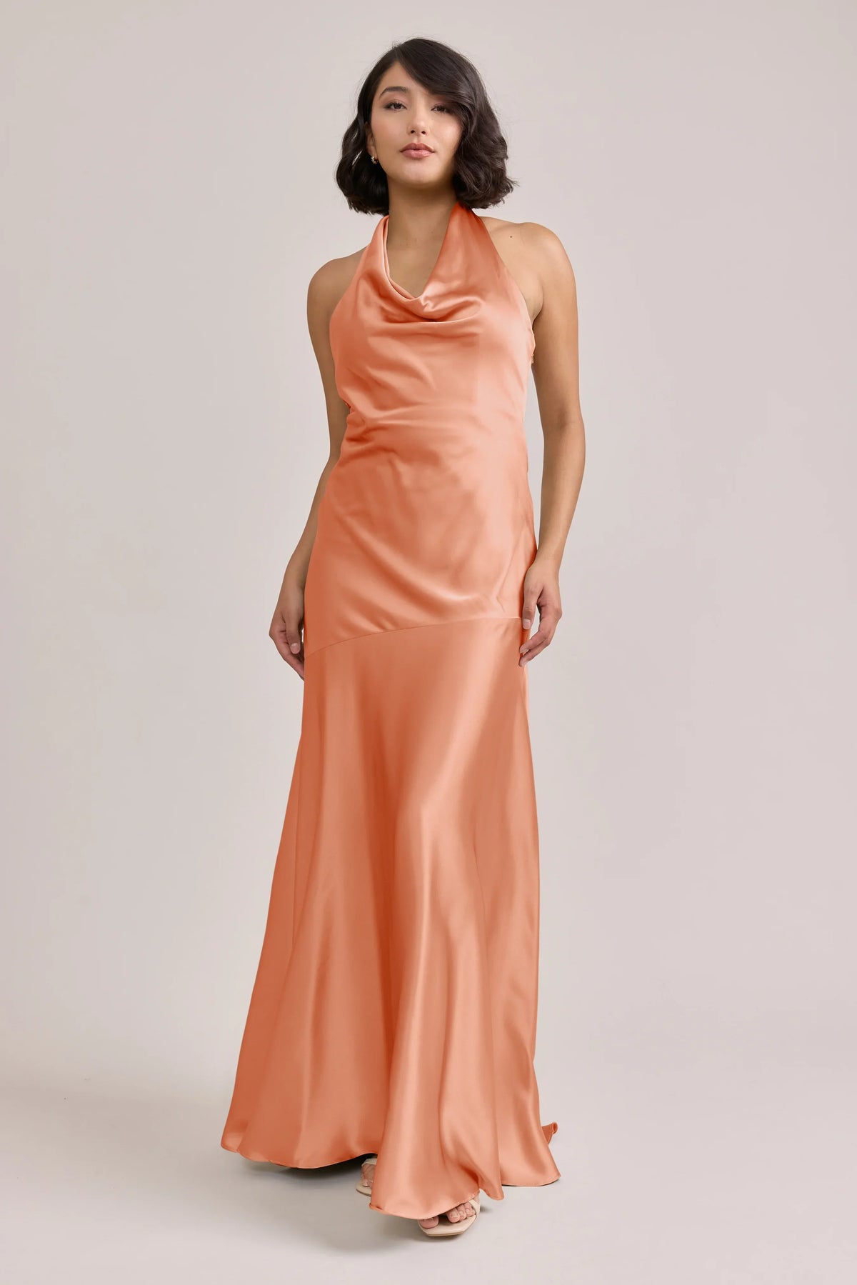 Mermaid Halter Satin Wedding Dress - Chloe Dress