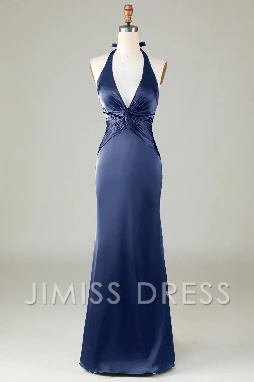 Green Mermaid Satin Sleeveless Floor-Length Wedding Dress - Chloe Dress