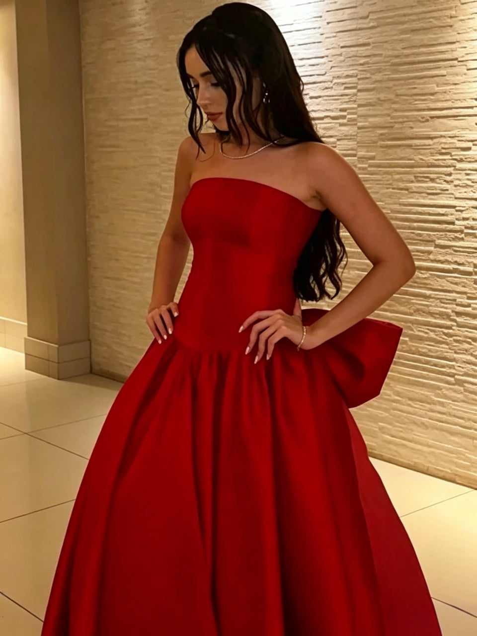 Ball Gown Strapless Sleeveless Floor-Length Evening Gown - Chloe Dress