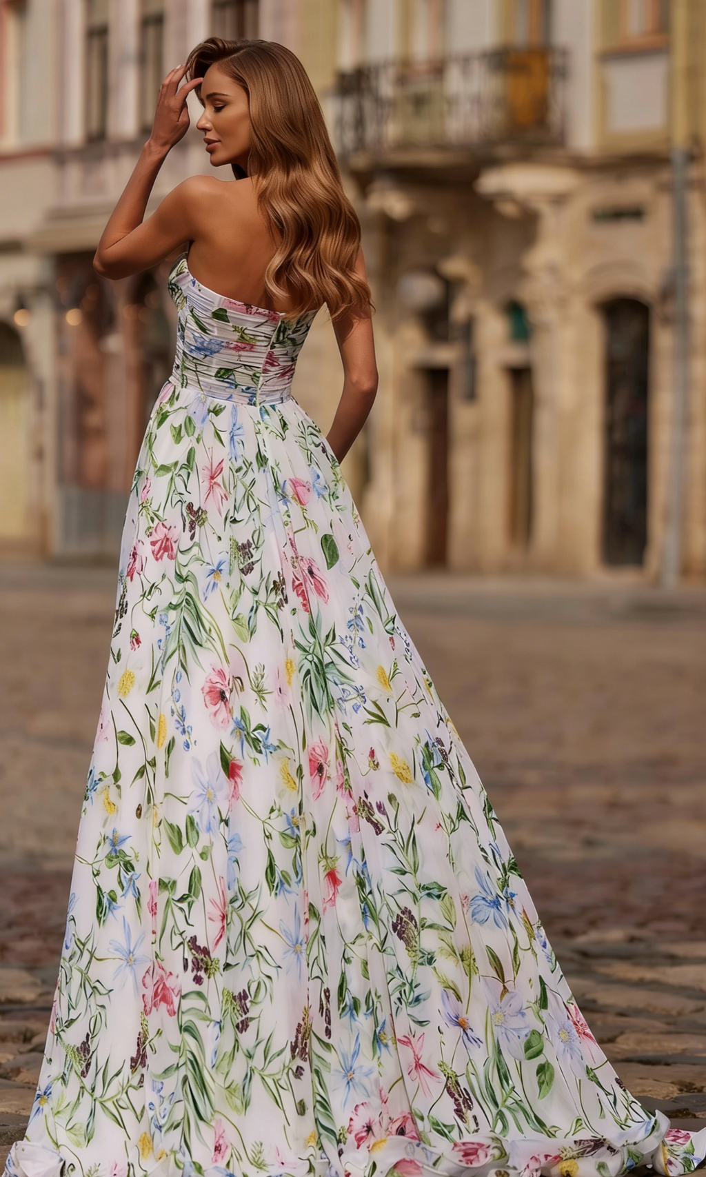 A-Line Sweetheart Chiffon High Slit Floor-Length Prom Dress - Chloe Dress