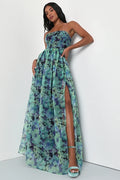 Green A-Line Sweetheart Chiffon Floor-Length Prom Dress - Chloe Dress